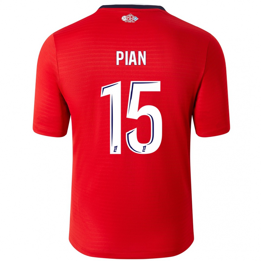 Vyrai Julie Pian #15 Raudona Balta Namų Marškinėliai 2024/25 T-Shirt