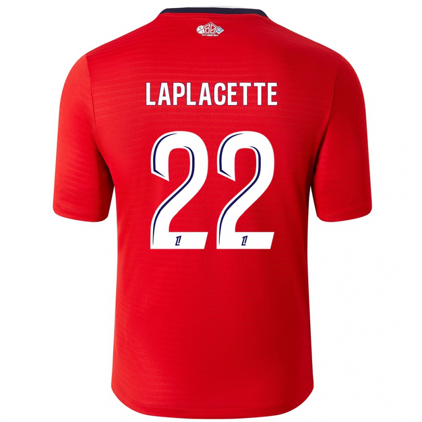 Vyrai Tess Laplacette #22 Raudona Balta Namų Marškinėliai 2024/25 T-Shirt