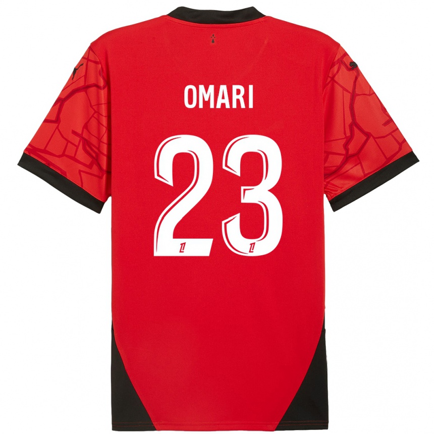 Vyrai Warmed Omari #23 Raudona Juoda Namų Marškinėliai 2024/25 T-Shirt