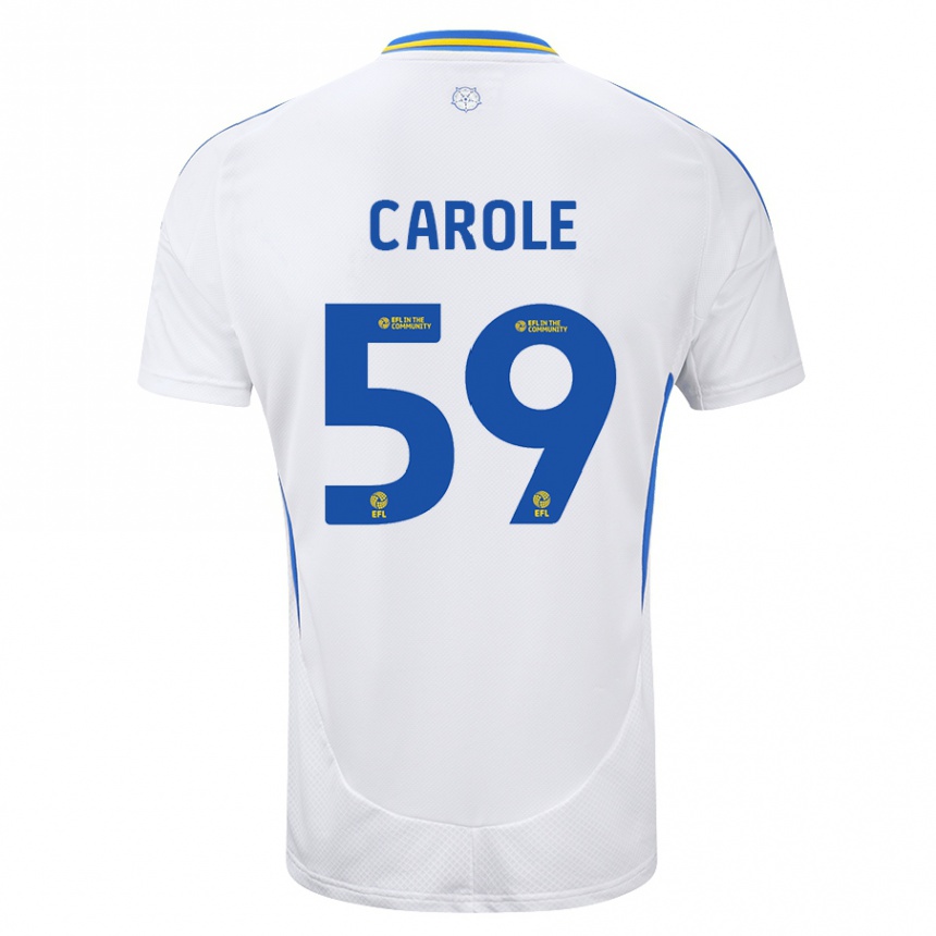 Vyrai Keenan Carole #59 Balta Mėlyna Namų Marškinėliai 2024/25 T-Shirt