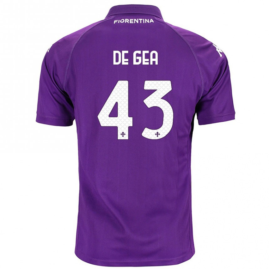 Vyrai David De Gea #43 Violetinė Namų Marškinėliai 2024/25 T-Shirt