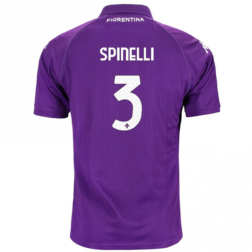 Vyrai Giorgia Spinelli #3 Violetinė Namų Marškinėliai 2024/25 T-Shirt