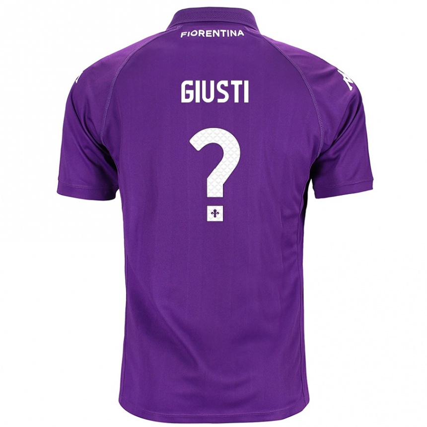 Vyrai Edoardo Giusti #0 Violetinė Namų Marškinėliai 2024/25 T-Shirt