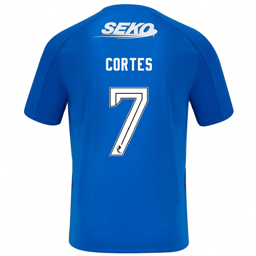 Vyrai Óscar Cortés #7 Tamsiai Mėlyna Namų Marškinėliai 2024/25 T-Shirt