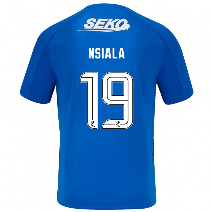 Vyrai Clinton Nsiala #19 Tamsiai Mėlyna Namų Marškinėliai 2024/25 T-Shirt