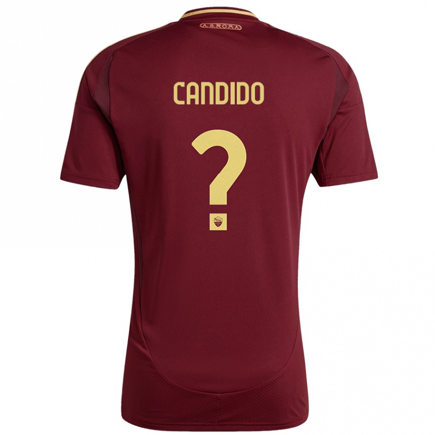 Vyrai Gabriele Candido #0 Raudonas Rudas Auksas Namų Marškinėliai 2024/25 T-Shirt