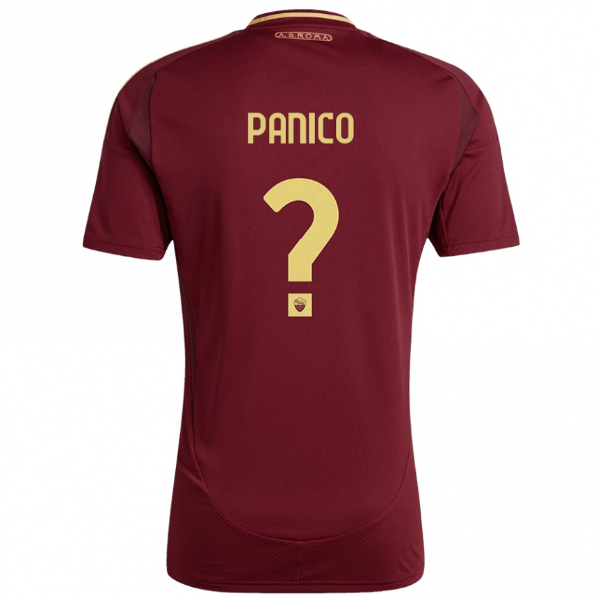 Vyrai Francesco Panico #0 Raudonas Rudas Auksas Namų Marškinėliai 2024/25 T-Shirt