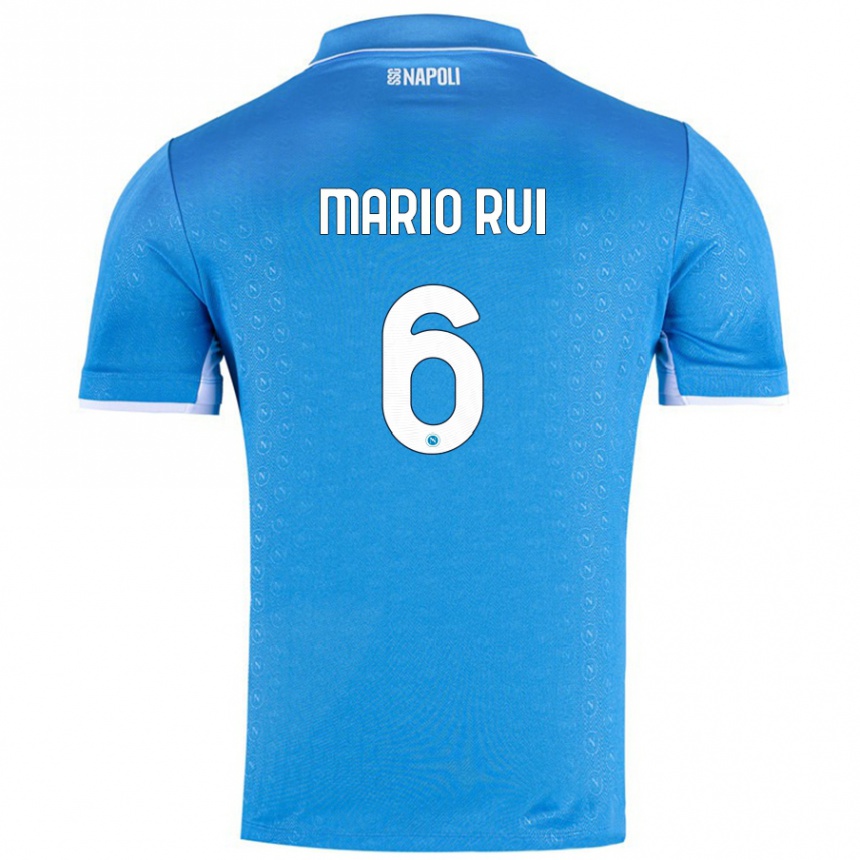 Vyrai Mario Rui #6 Dangaus Mėlyna Namų Marškinėliai 2024/25 T-Shirt