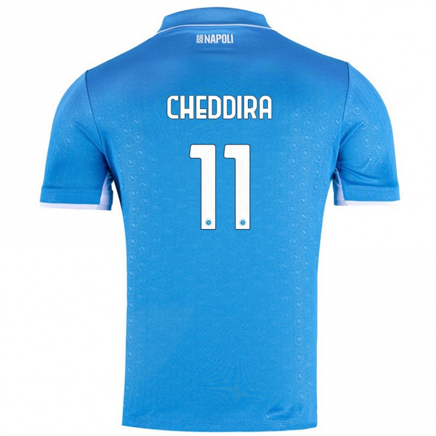 Vyrai Walid Cheddira #11 Dangaus Mėlyna Namų Marškinėliai 2024/25 T-Shirt