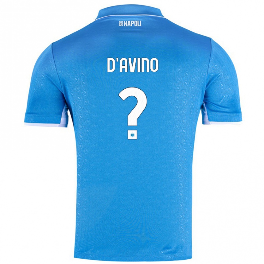 Vyrai Luigi D'avino #0 Dangaus Mėlyna Namų Marškinėliai 2024/25 T-Shirt