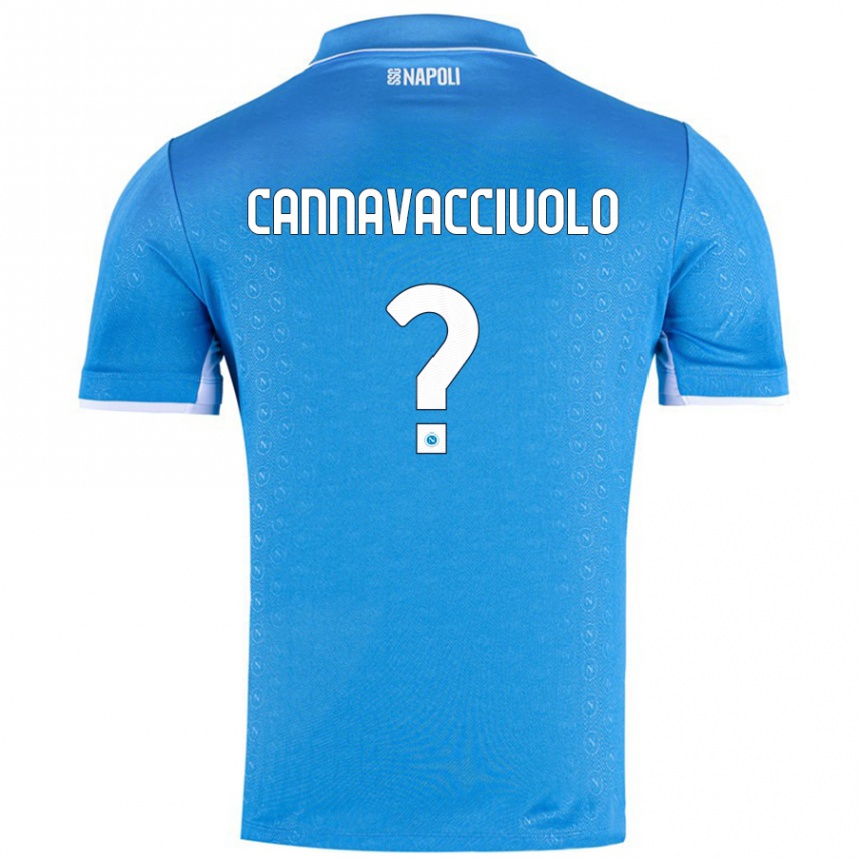 Vyrai Luigi Pio Cannavacciuolo #0 Dangaus Mėlyna Namų Marškinėliai 2024/25 T-Shirt