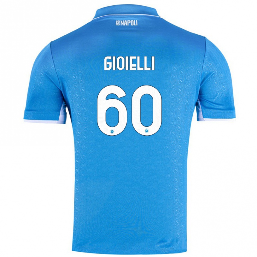 Vyrai Francesco Gioielli #60 Dangaus Mėlyna Namų Marškinėliai 2024/25 T-Shirt