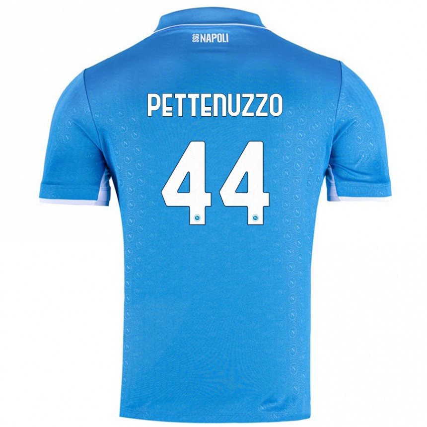 Vyrai Tecla Pettenuzzo #44 Dangaus Mėlyna Namų Marškinėliai 2024/25 T-Shirt