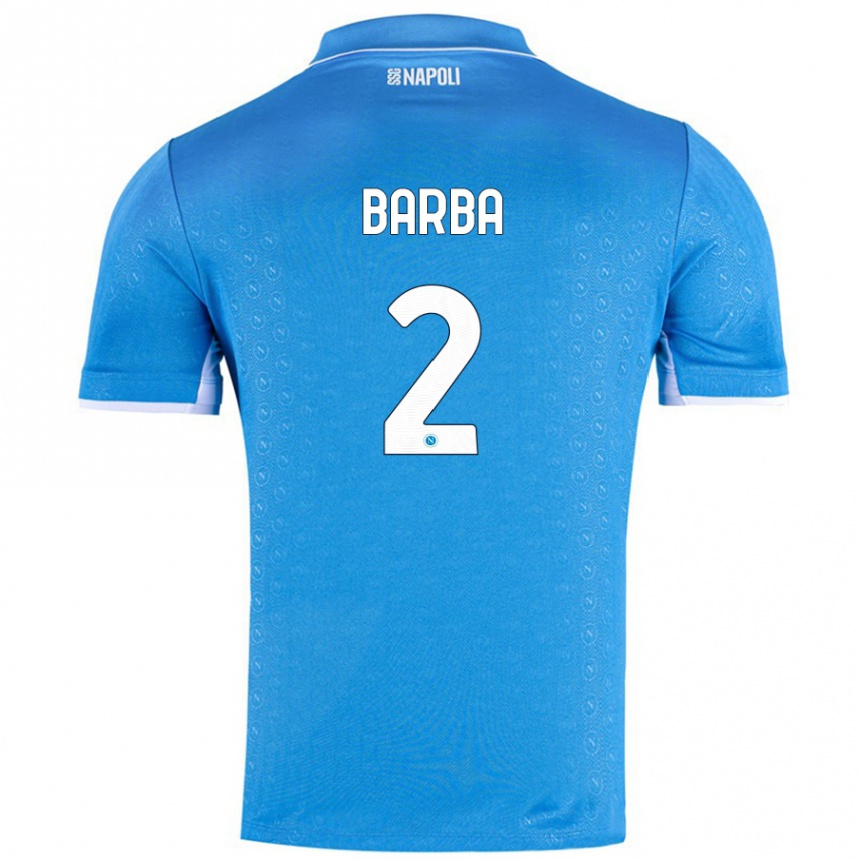 Vyrai Benedetto Barba #2 Dangaus Mėlyna Namų Marškinėliai 2024/25 T-Shirt