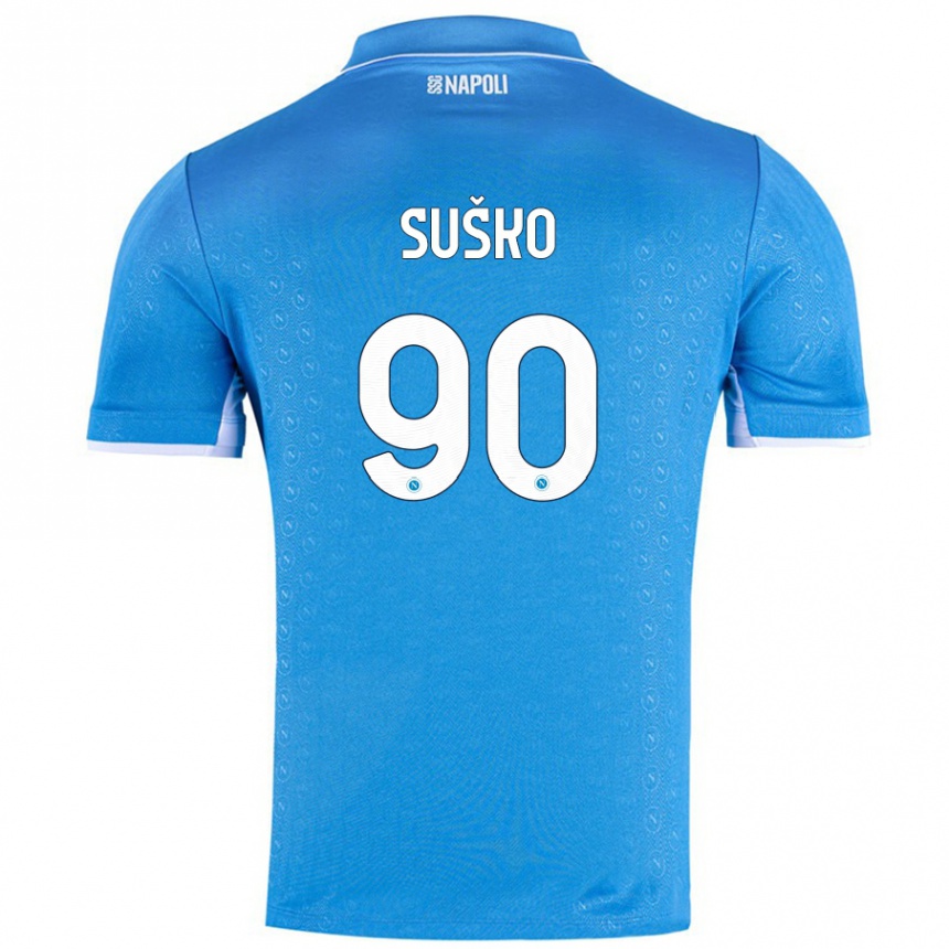 Vyrai Daniel Suško #90 Dangaus Mėlyna Namų Marškinėliai 2024/25 T-Shirt