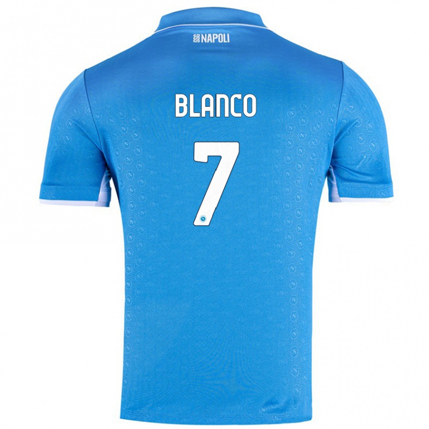 Vyrai Gimena Blanco #7 Dangaus Mėlyna Namų Marškinėliai 2024/25 T-Shirt