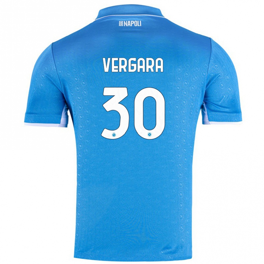 Vyrai Antonio Vergara #30 Dangaus Mėlyna Namų Marškinėliai 2024/25 T-Shirt