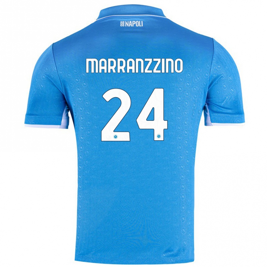 Vyrai Pasquale Marranzzino #24 Dangaus Mėlyna Namų Marškinėliai 2024/25 T-Shirt