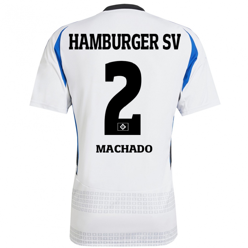 Vyrai Kilian Hölscher Machado #2 Balta Mėlyna Namų Marškinėliai 2024/25 T-Shirt