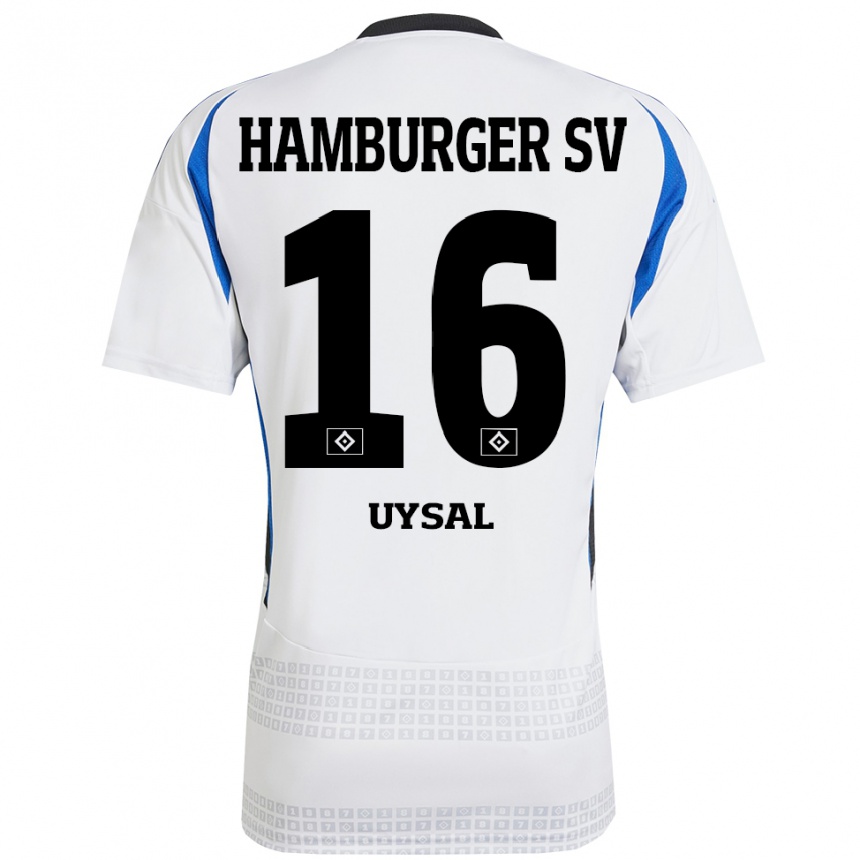 Vyrai Samed Uysal #16 Balta Mėlyna Namų Marškinėliai 2024/25 T-Shirt