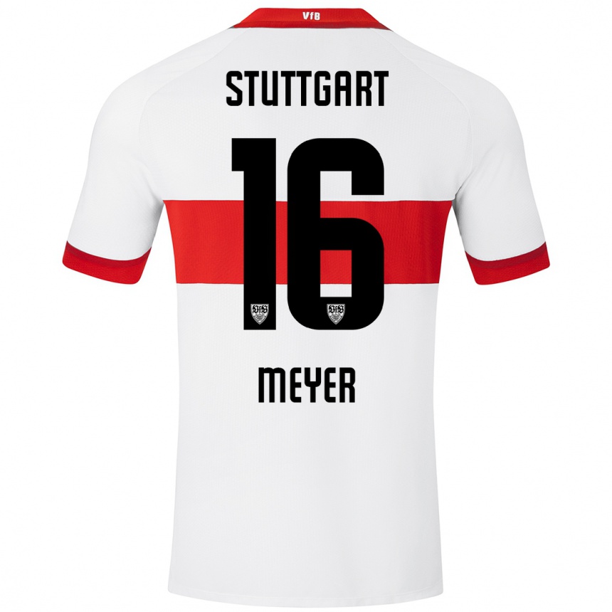 Vyrai Jordan Meyer #16 Balta Raudona Namų Marškinėliai 2024/25 T-Shirt