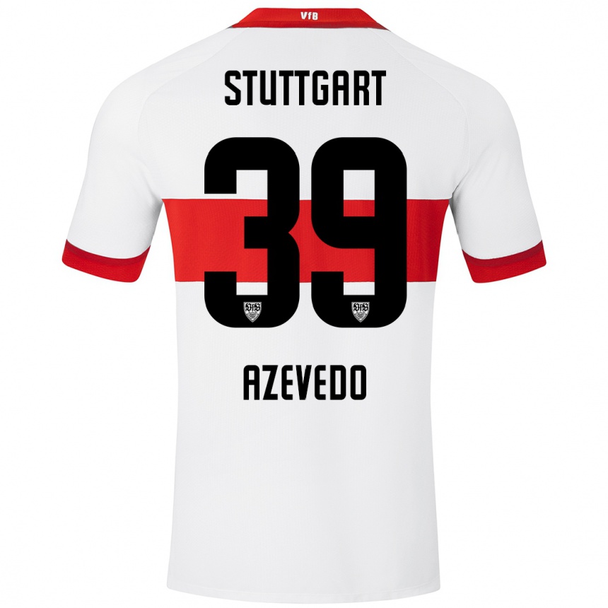 Vyrai Alexandre Azevedo #39 Balta Raudona Namų Marškinėliai 2024/25 T-Shirt