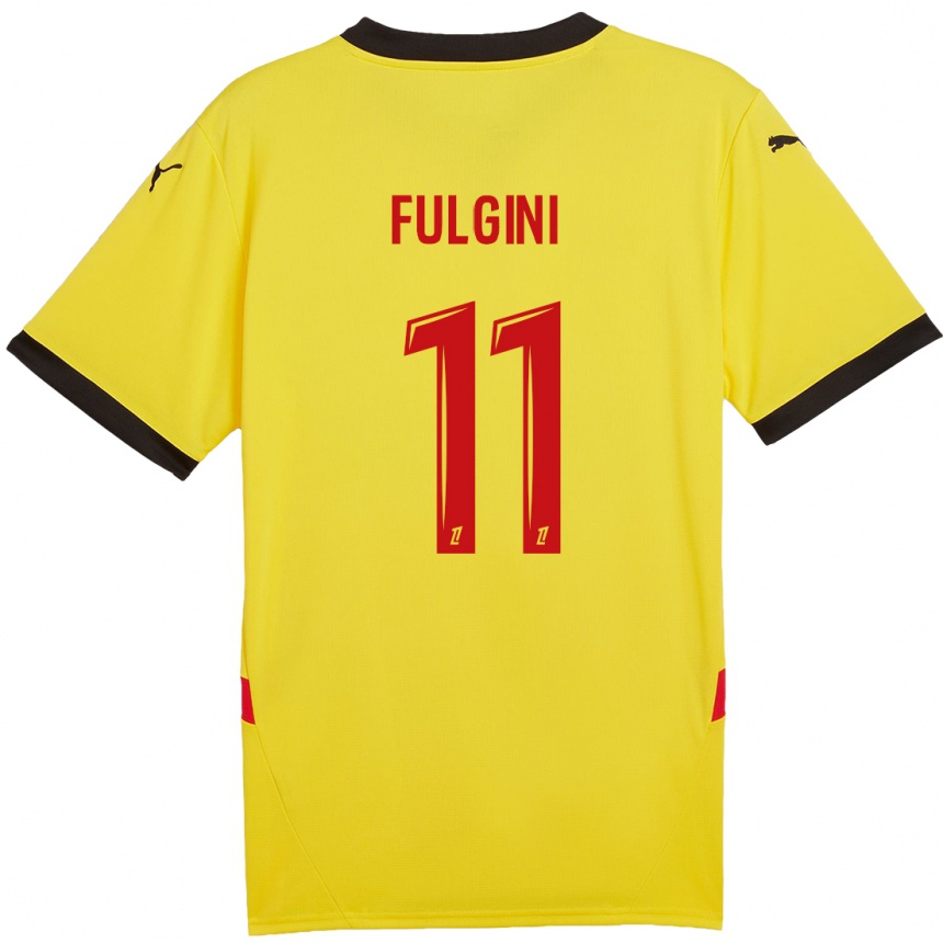 Vyrai Angelo Fulgini #11 Geltona Raudona Namų Marškinėliai 2024/25 T-Shirt