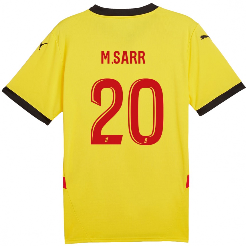 Vyrai Malang Sarr #20 Geltona Raudona Namų Marškinėliai 2024/25 T-Shirt