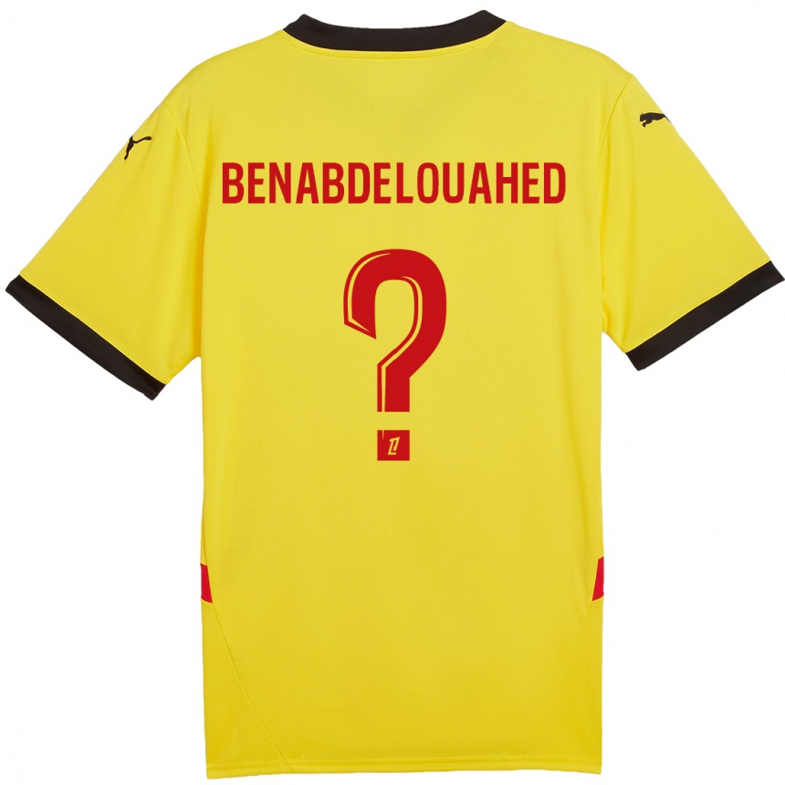 Vyrai Kaïs Benabdelouahed #0 Geltona Raudona Namų Marškinėliai 2024/25 T-Shirt