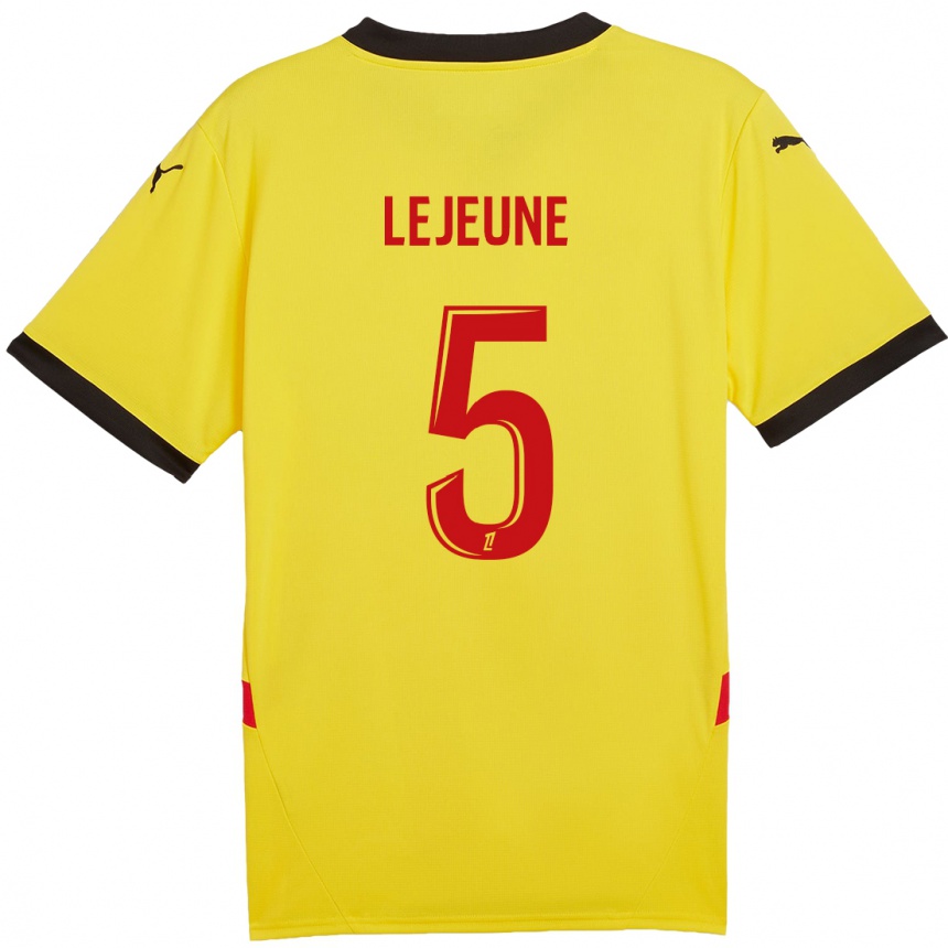 Vyrai Romane Lejeune #5 Geltona Raudona Namų Marškinėliai 2024/25 T-Shirt