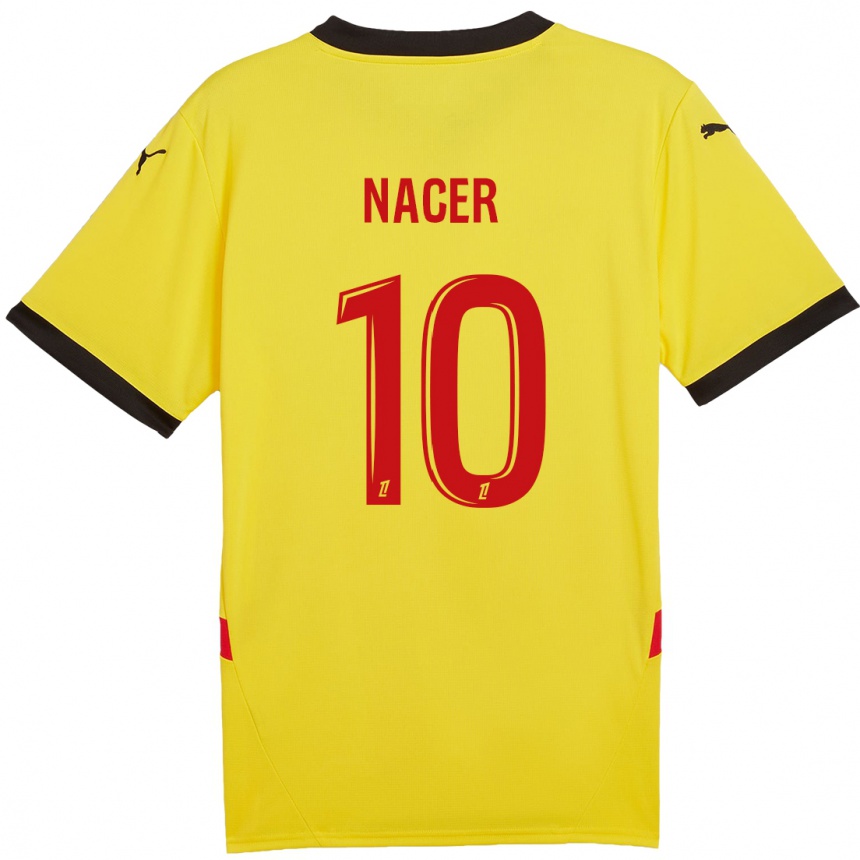 Vyrai Myriem Nacer #10 Geltona Raudona Namų Marškinėliai 2024/25 T-Shirt