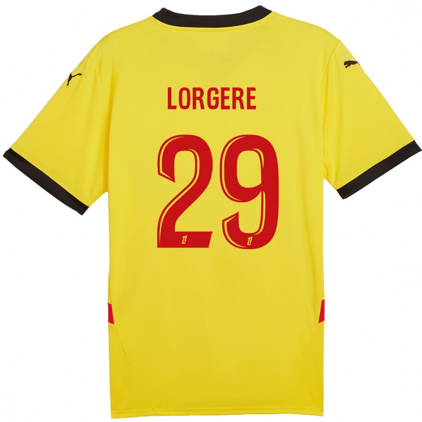 Vyrai Charlotte Lorgeré #29 Geltona Raudona Namų Marškinėliai 2024/25 T-Shirt