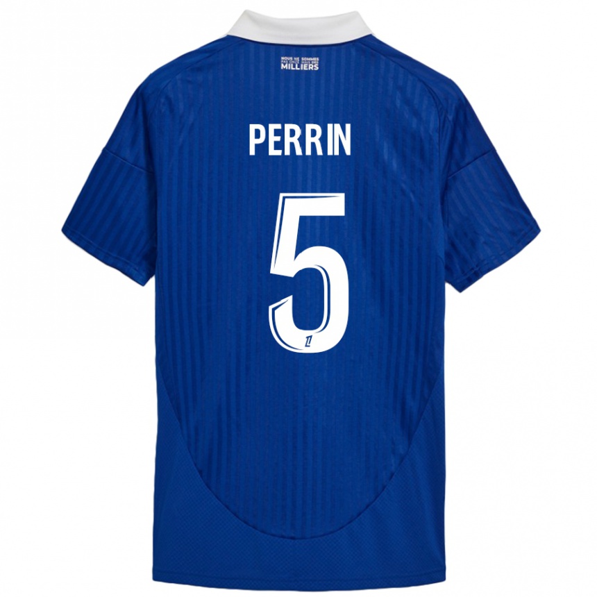 Vyrai Lucas Perrin #5 Mėlyna Balta Namų Marškinėliai 2024/25 T-Shirt