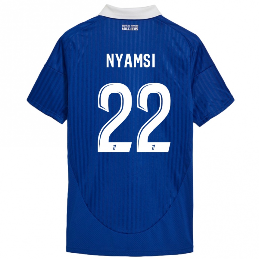 Vyrai Gerzino Nyamsi #22 Mėlyna Balta Namų Marškinėliai 2024/25 T-Shirt