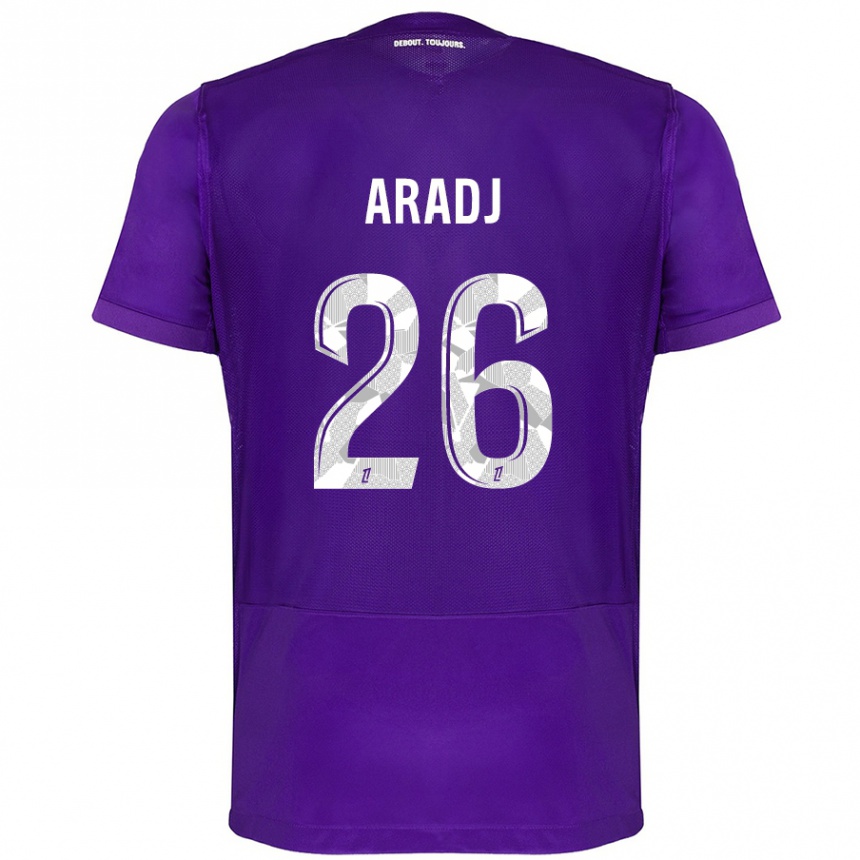 Vyrai Ylies Aradj #26 Violetinė Balta Namų Marškinėliai 2024/25 T-Shirt