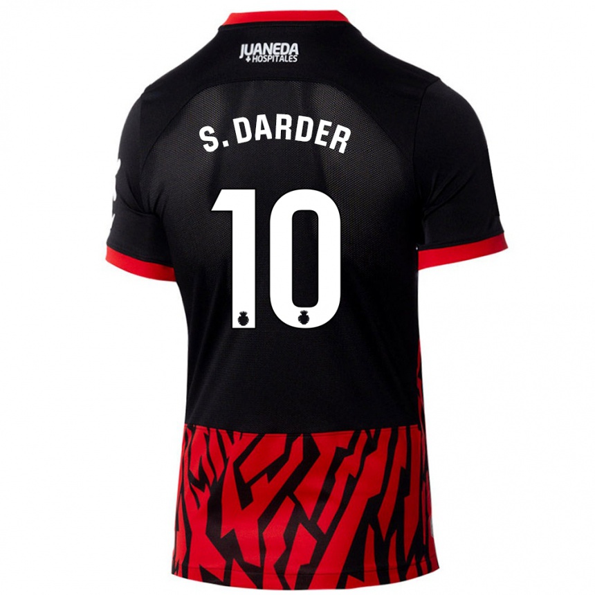 Vyrai Sergi Darder #10 Juoda Raudona Namų Marškinėliai 2024/25 T-Shirt