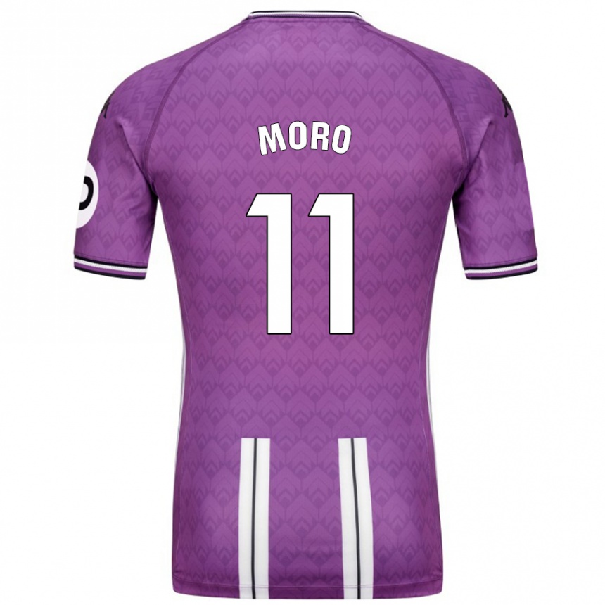 Vyrai Raúl Moro #11 Violetinė Balta Namų Marškinėliai 2024/25 T-Shirt