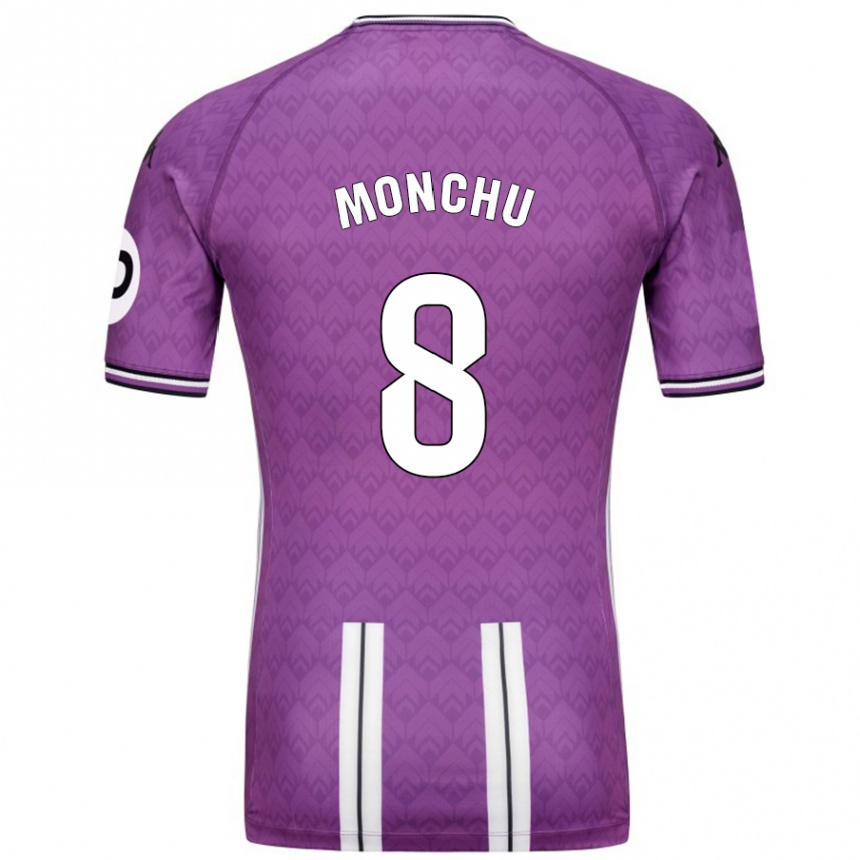 Vyrai Monchu #8 Violetinė Balta Namų Marškinėliai 2024/25 T-Shirt