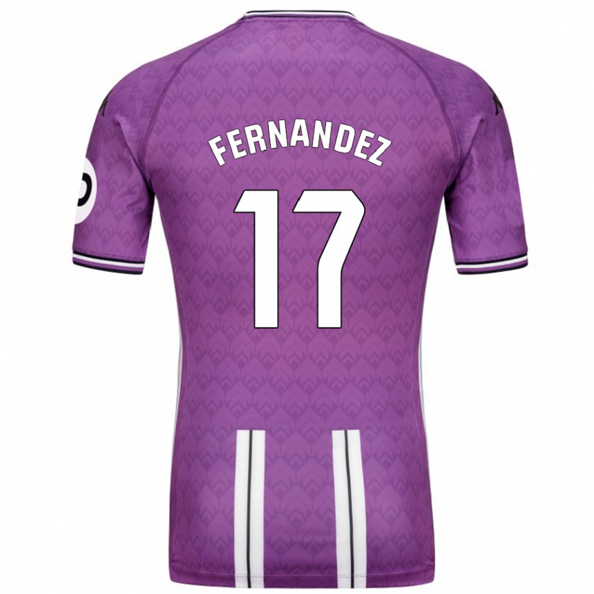 Vyrai Dani Fernández #17 Violetinė Balta Namų Marškinėliai 2024/25 T-Shirt