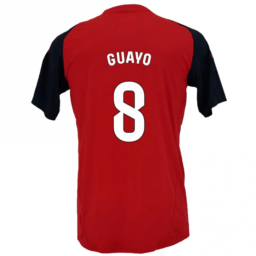 Vyrai Guayo #8 Raudona Juoda Namų Marškinėliai 2024/25 T-Shirt