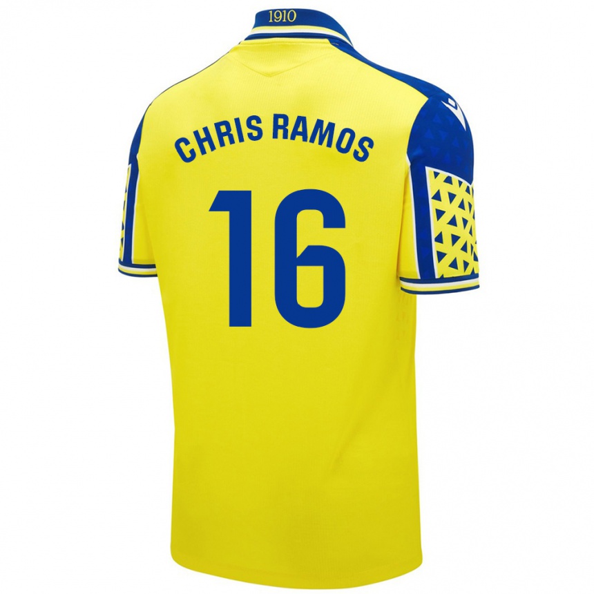 Vyrai Chris Ramos #16 Geltona Mėlyna Namų Marškinėliai 2024/25 T-Shirt