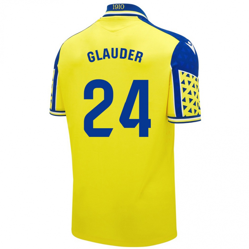 Vyrai Cristian Glauder #24 Geltona Mėlyna Namų Marškinėliai 2024/25 T-Shirt