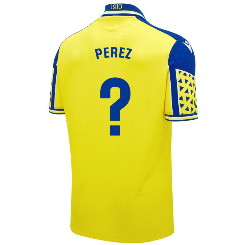 Vyrai Ángel Pérez #0 Geltona Mėlyna Namų Marškinėliai 2024/25 T-Shirt