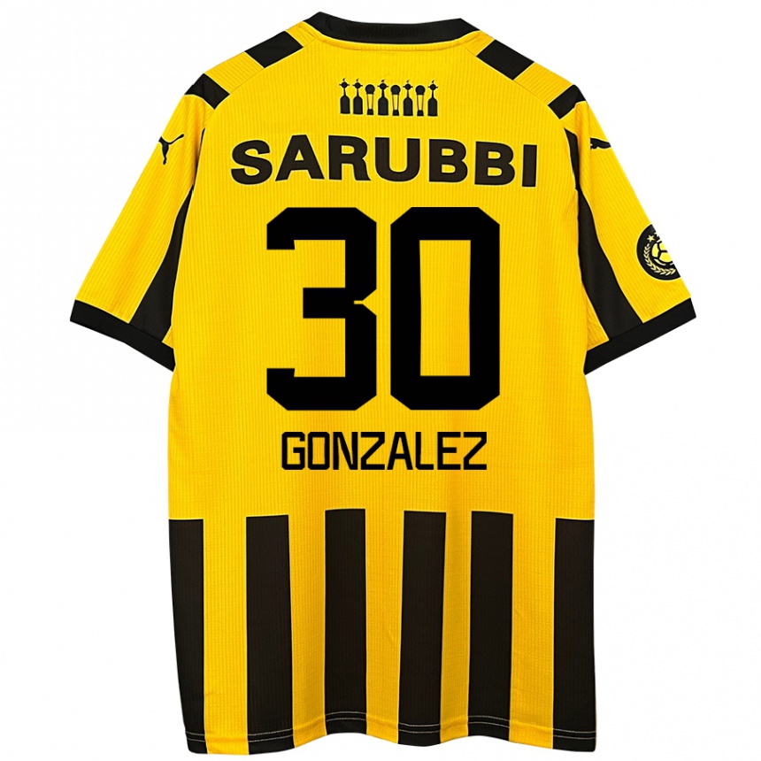 Vyrai Ángel González #30 Geltona Juoda Namų Marškinėliai 2024/25 T-Shirt