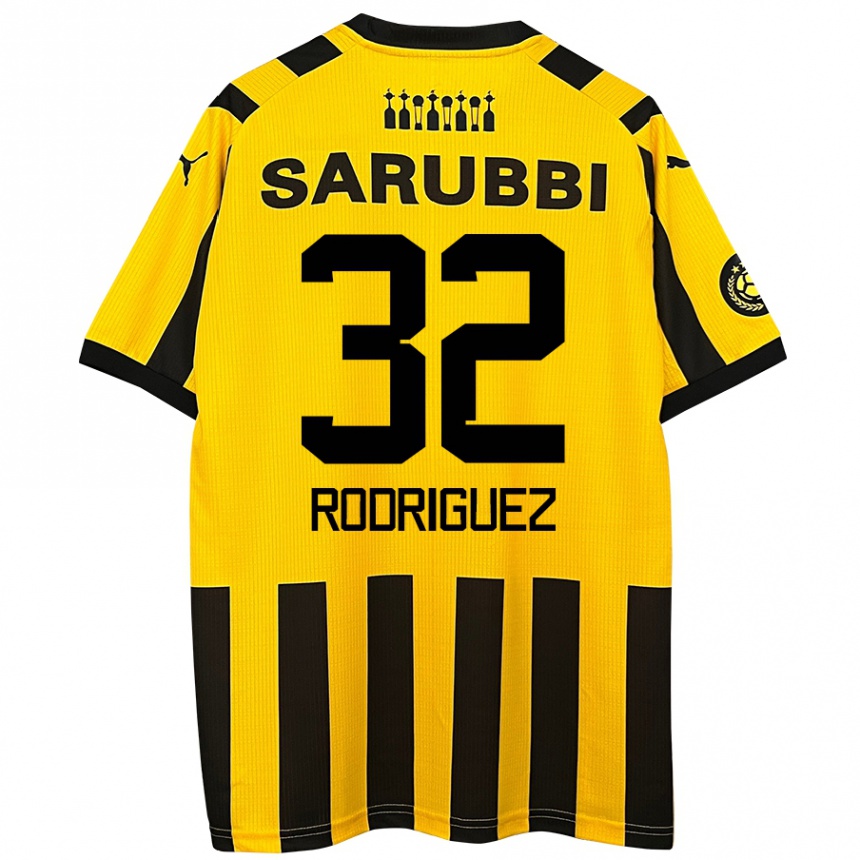 Vyrai Randall Rodríguez #32 Geltona Juoda Namų Marškinėliai 2024/25 T-Shirt