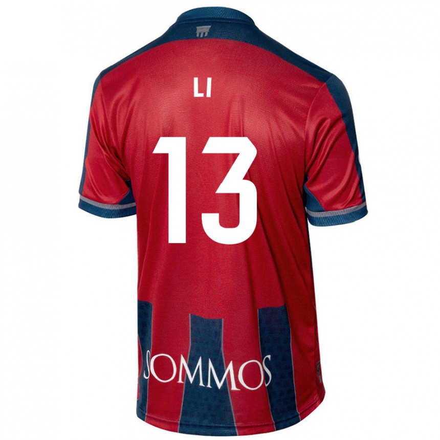 Vyrai Changyi Li #13 Raudona Mėlyna Namų Marškinėliai 2024/25 T-Shirt