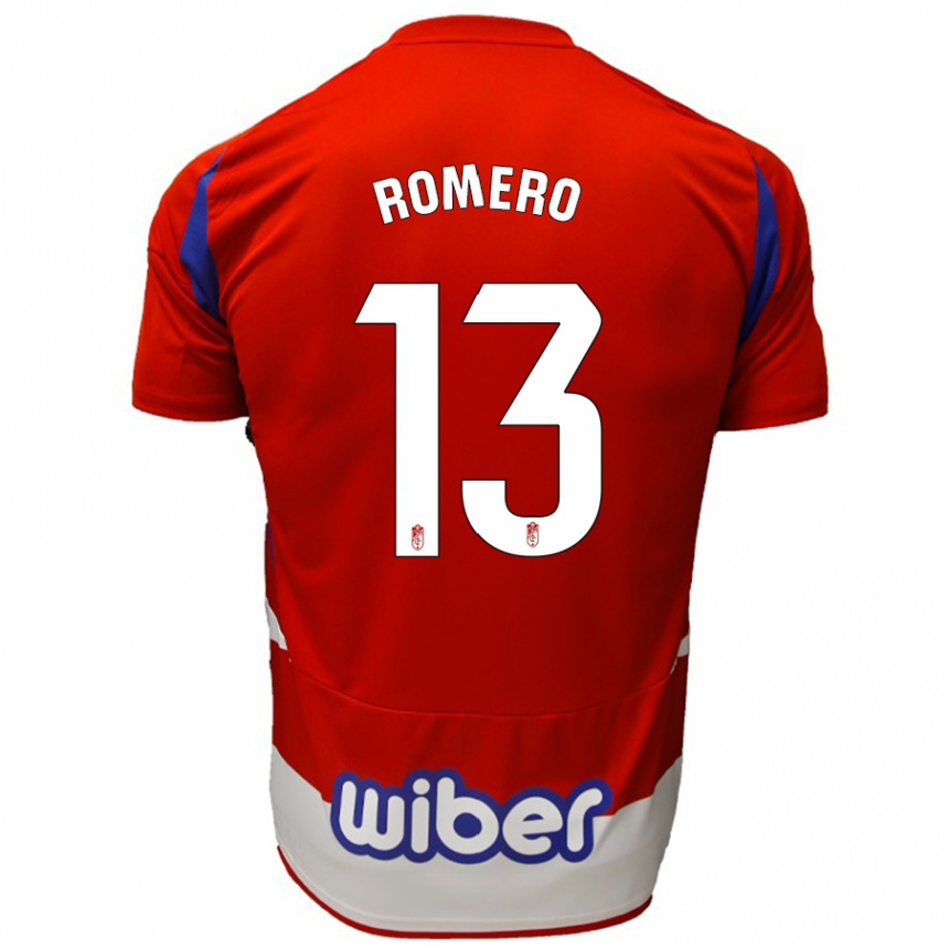 Vyrai Andrea Romero #13 Raudona Balta Mėlyna Namų Marškinėliai 2024/25 T-Shirt