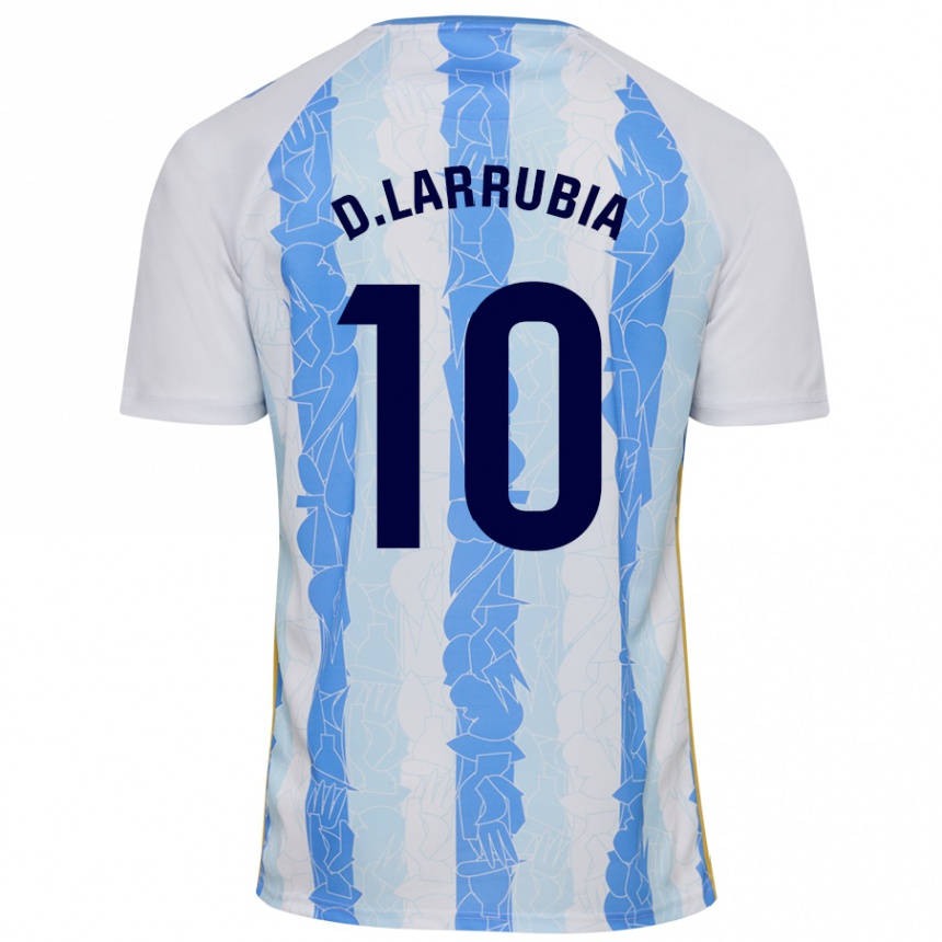 Vyrai David Larrubia #10 Balta Mėlyna Namų Marškinėliai 2024/25 T-Shirt