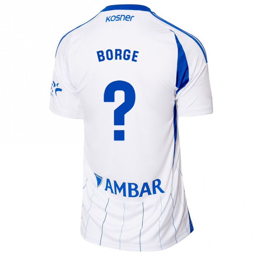 Vyrai Andrés Borge #0 Raudona Balta Namų Marškinėliai 2024/25 T-Shirt