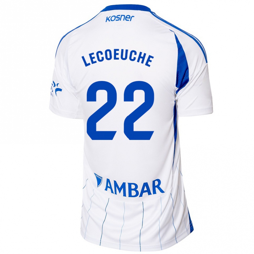 Vyrai Quentin Lecoeuche #22 Raudona Balta Namų Marškinėliai 2024/25 T-Shirt